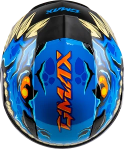 Gmax GM-49Y Youth Full Face Helmet Drax Graphic Blue Electric Shield -Helmet Country Shop 02f1 64dbeddf82027 1