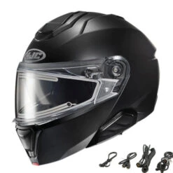 HJC I91 Modular Snow Helmet Matte Black Electric Shield