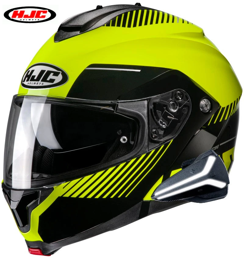 HJC C91 Helmet Sena Smart 20B Bluetooth Headset Prod Graphic MC3 Hi Vis HJC C91 Helmet Sena Smart 20B Bluetooth Headset Prod Graphic MC3 Hi Vis -Helmet Country Shop 0847 1113 03 20binstalled