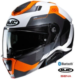 HJC I91 Modular Bluetooth Helmet Carst MC-7 11b Installed