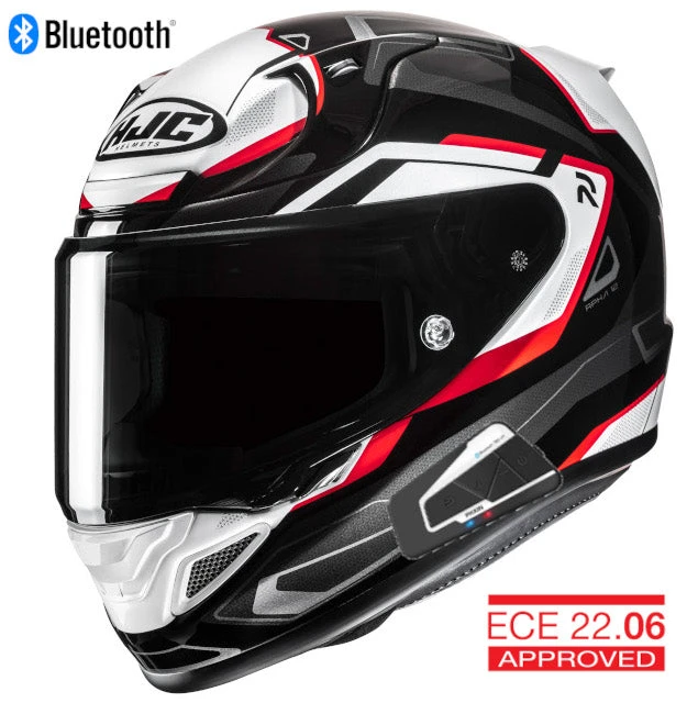 HJC RPHA 12N Full Face Bluetooth Helmet Brels MC-1SF HJC RPHA 12N Full Face Bluetooth Helmet Brels MC-1SF -Helmet Country Shop 0872 2201 031 T9S