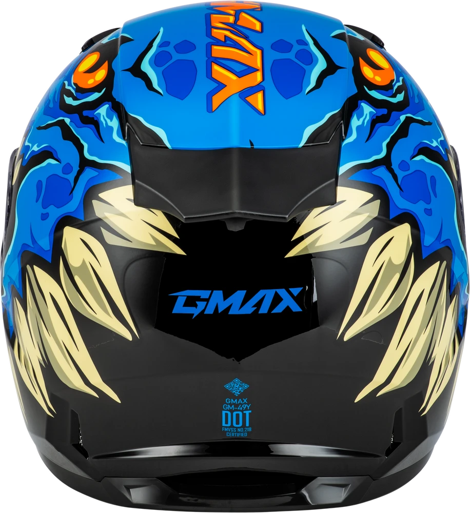 Gmax GM-49Y Youth Full Face Helmet Drax Graphic Blue Dual Lens Gmax GM-49Y Youth Full Face Helmet Drax Graphic Blue Dual Lens -Helmet Country Shop 1b14 64dbeddf85c54