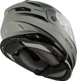 Gmax MD-01S Modular Snow Helmet Descendant Matte Gray Silver Dual Lens -Helmet Country Shop 26be 5f85d8b77a014