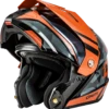 Gmax MD-74 Striker Modular Helmet Black/Grey/Orange