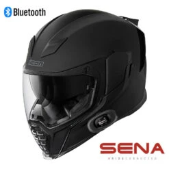 Icon Airflite Full Face Bluetooth Helmet Rubatone Sena 5R Lite