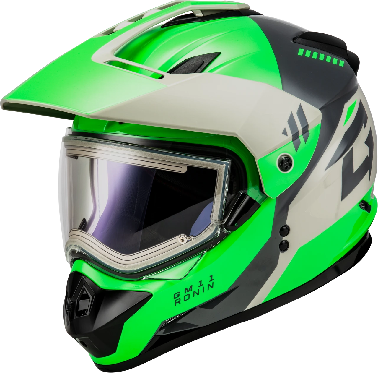 Gmax GM-11S Ronin Snow Helmet Green Grey Electric Shield Gmax GM-11S Ronin Snow Helmet Green Grey Electric Shield -Helmet Country Shop 3963 source 1741130695