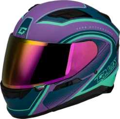 Gmax FF-98 Full Face Helmet Aftershock Purple/Blue Matte