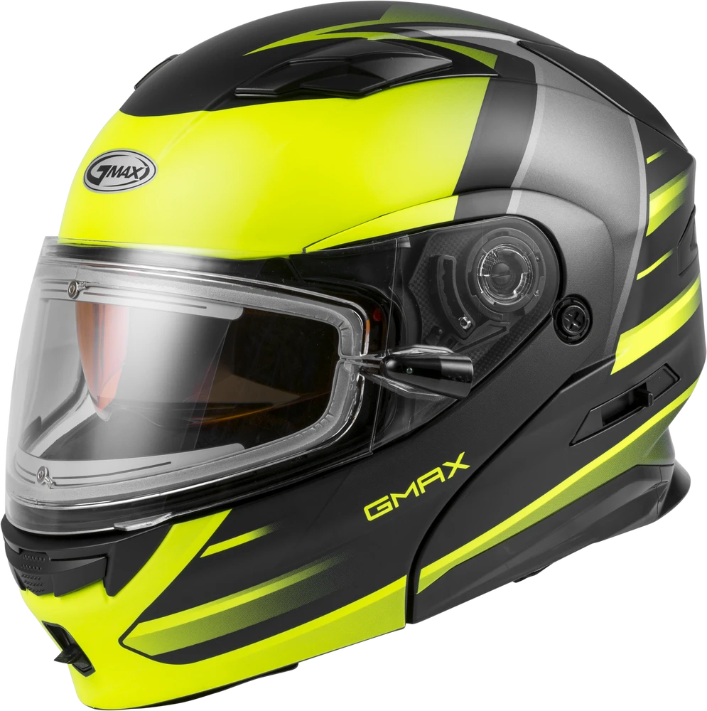Gmax MD-01S Snow Helmet Descendant Matte Black Hi Vis Electric Shield and Dual Lens Gmax MD-01S Snow Helmet Descendant Matte Black Hi Vis Electric Shield And Dual Lens -Helmet Country Shop 41ad 5fa304624fd4e
