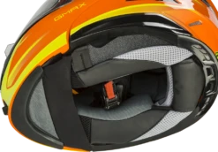 Gmax MD-01S Snow Helmet Descendant Neon Orange Hi Viz Electric Shield And Dual Lens -Helmet Country Shop 5356 5fa304b06ed95