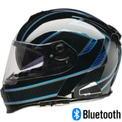 Z1R Warrant Full Face Bluetooth Helmet Amplify Black/Blue