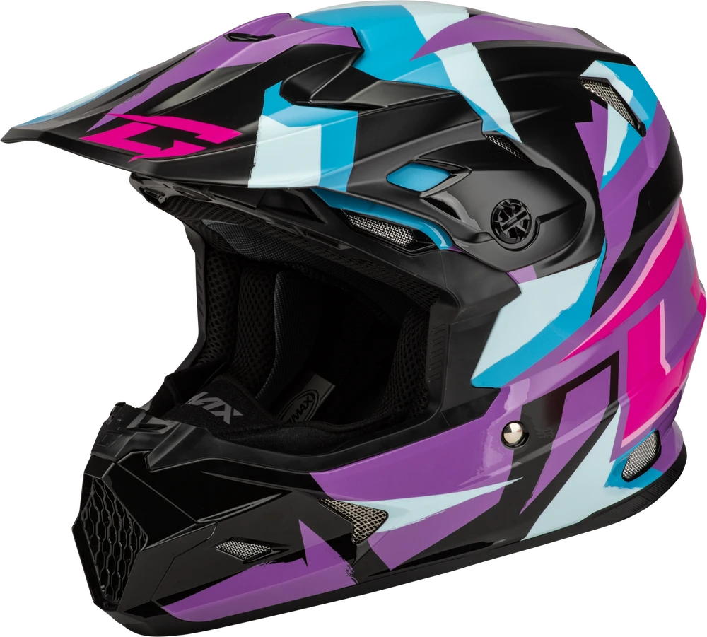 Gmax MX-96S Snowcross Helmet Purple Blue