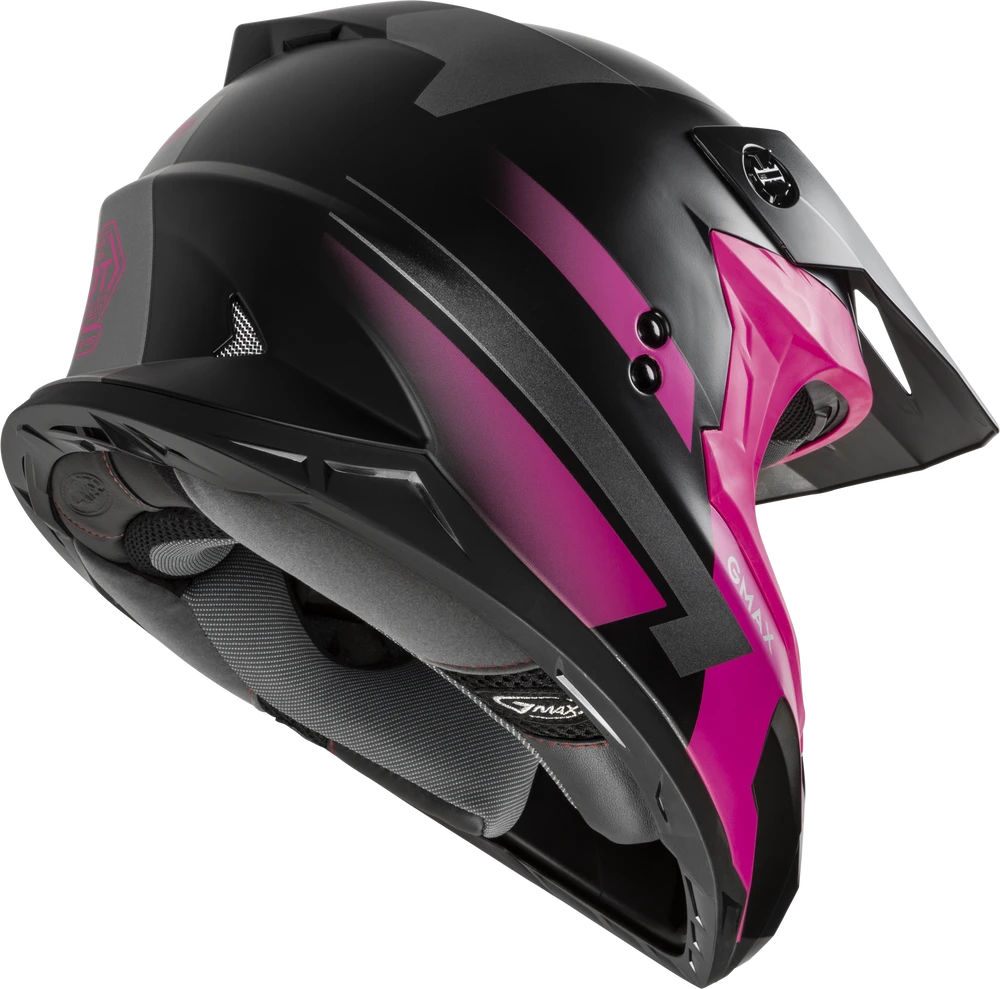 Gmax MX-86 Off Road Helmet Matte Black/Pink/Silver Size Medium Gmax MX-86 Off Road Helmet Matte Black/Pink/Silver Size Medium -Helmet Country Shop 5e9b 5f7f82a1c03cc