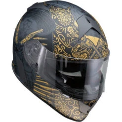 Z1R Warrant Full Face Helmet Sombrero Black Gold