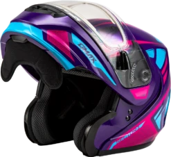 Gmax MD-04 Snow Helmet Sector Gloss Violet Pink Electric Shield