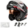 Gmax MD-01S Transistor Snow Helmet Red Black Electric Shield Electric Shield And Dual Shield -Helmet Country Shop 7861 64f0f7786da1e 1024x1024 2Shields