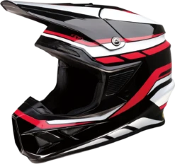 Z1R F. I. Off Road Helmet Mips Flank Graphic Black White Red