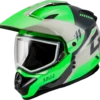 Gmax GM-11S Ronin Snow Helmet Green Dual Lens