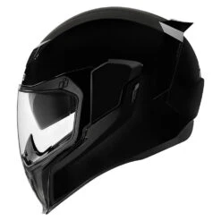 Icon Airflite Helmet Gloss Black -Helmet Country Shop AirfliteGlossBlackProfile