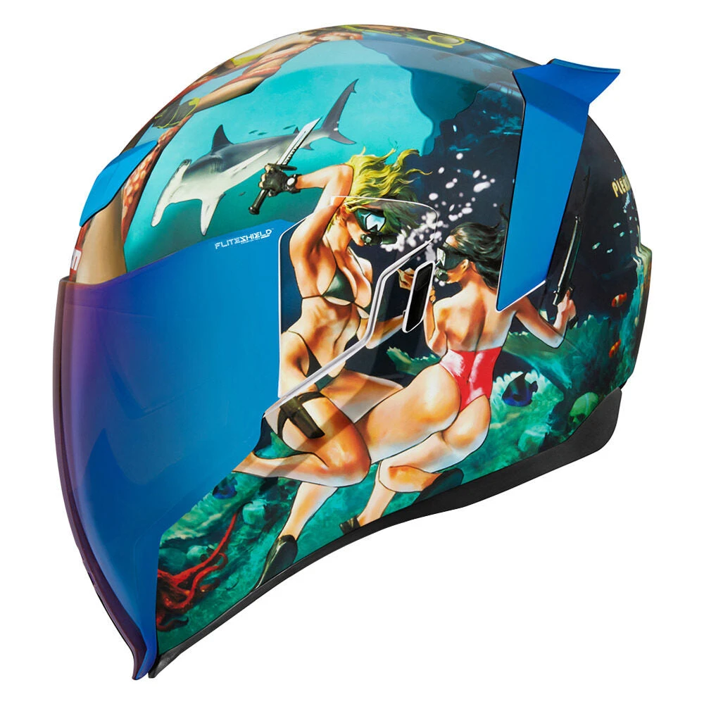 Icon Airflite Pleasuredome 4 Graphic Blue Full Face Helmet Icon Airflite Pleasuredome 4 Graphic Blue Full Face Helmet -Helmet Country Shop AirflitePleasuredome4BlueProfile 0101 XXXX