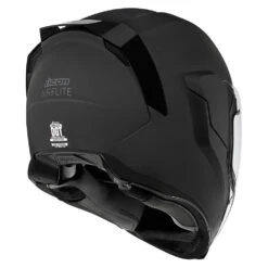 Icon Airflite Full Face Helmet Rubatone 2 Shields -Helmet Country Shop AirfliteRubatoneBlackBack 14