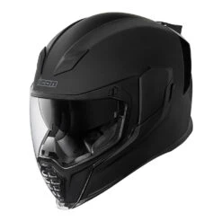 Icon Airflite Full Face Helmet Rubatone Dark Smoke Forceshield -Helmet Country Shop AirfliteRubatoneBlackFront 4