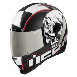 Icon Airform Full Face Helmet Death Or Glory Black -Helmet Country Shop AirformDeathOrGloryBlackFront