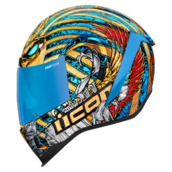 Icon Airform Full Face Helmet Airform Pharaoh Gold -Helmet Country Shop AirformPharaohProfile