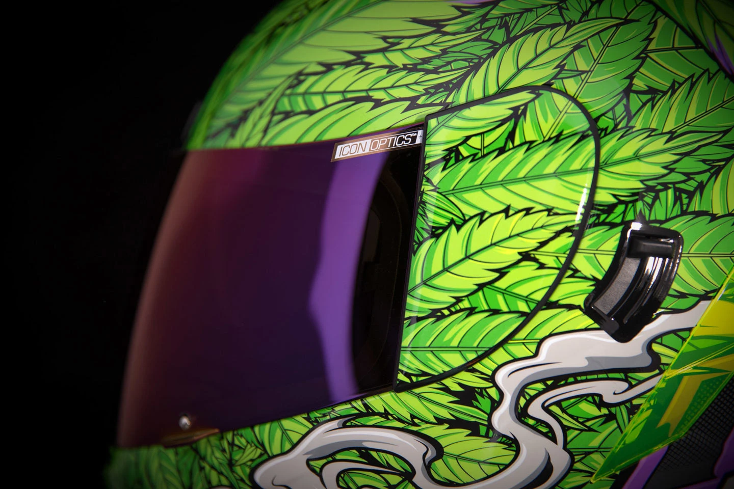 Icon Airform Ritemind Glow Green Full Face Helmet Icon Airform Ritemind Glow Green Full Face Helmet -Helmet Country Shop AirformRiteMindGlowDetail4