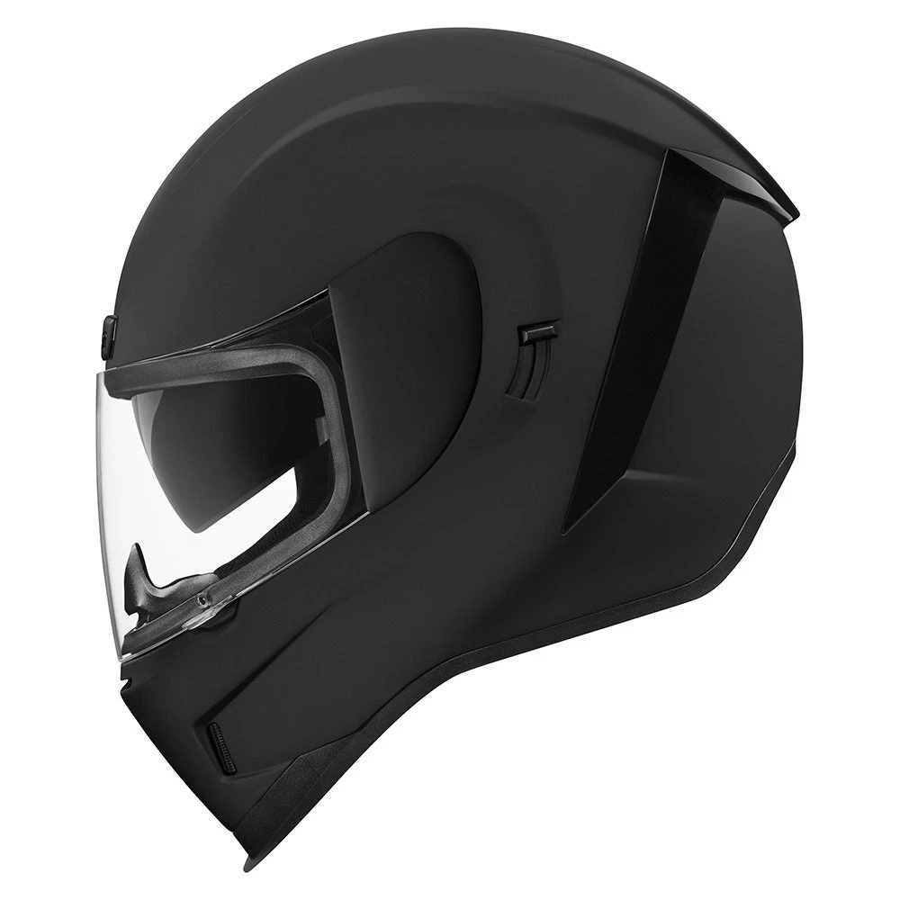 Icon Airform Full Face Helmet Matte Black Icon Airform Full Face Helmet Matte Black -Helmet Country Shop AirformRubatoneBlackProfile