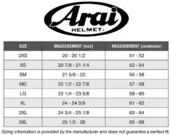 Arai Corsair X Full Face Helmet Ogura -Helmet Country Shop Aria CorsairX Sizing 4f6ff0df e740 4c7d 9e91 bb64ce84f471