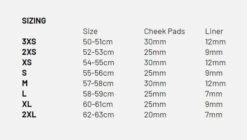 HJC V31 Open Face Helmet Gloss White -Helmet Country Shop C10 SizingChart d9fb6da0 0218 498f 99b3 647da5b185f9