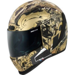 Icon Airform Full Face Bluetooth Helmet Guardian Gold