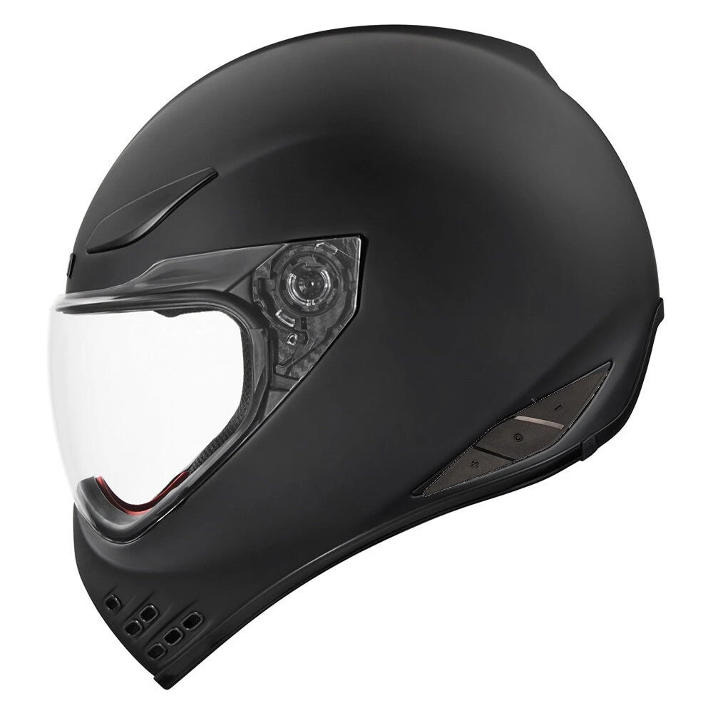 Icon Domain Bluetooth Full Face Helmet Rubatone Icon Domain Bluetooth Full Face Helmet Rubatone -Helmet Country Shop DomainRubatoneBlackProfile bluetoothbuiltin