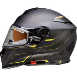 Z1R Solaris Modular Snow Helmet Scythe Graphic Hi Vis And Black Electric Shield