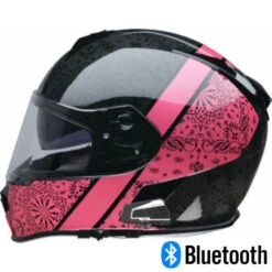 Z1R Warrant Full Face Bluetooth Helmet PAC Pink