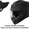 Icon Airflite Full Face Helmet Rubatone Dark Smoke Forceshield -Helmet Country Shop IconAirflite 2Shields DS Forceshield 2b9f6805 b7a8 4e91 8db8 1c7f38eff158