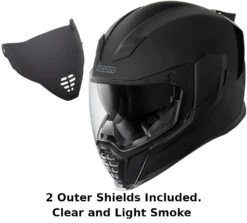 Icon Airflite Full Face Helmet Rubatone Light Smoke Shield