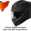 Icon Airflite Full Face Helmet Rubatone Sunset Mirror Shield