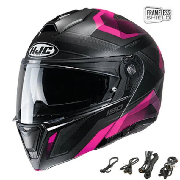 HJC i90 Modular Snow Helmet Lark Graphic MC-8SF Electric Shield HJC I90 Modular Snow Helmet Lark Graphic MC-8SF Electric Shield -Helmet Country Shop LarkSnow MC8 Electric