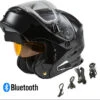 Gmax MD-01S Modular Bluetooth Snow Helmet Gloss Black Electric Shield