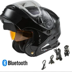 Gmax MD-01S Modular Bluetooth Snow Helmet Gloss Black Electric Shield