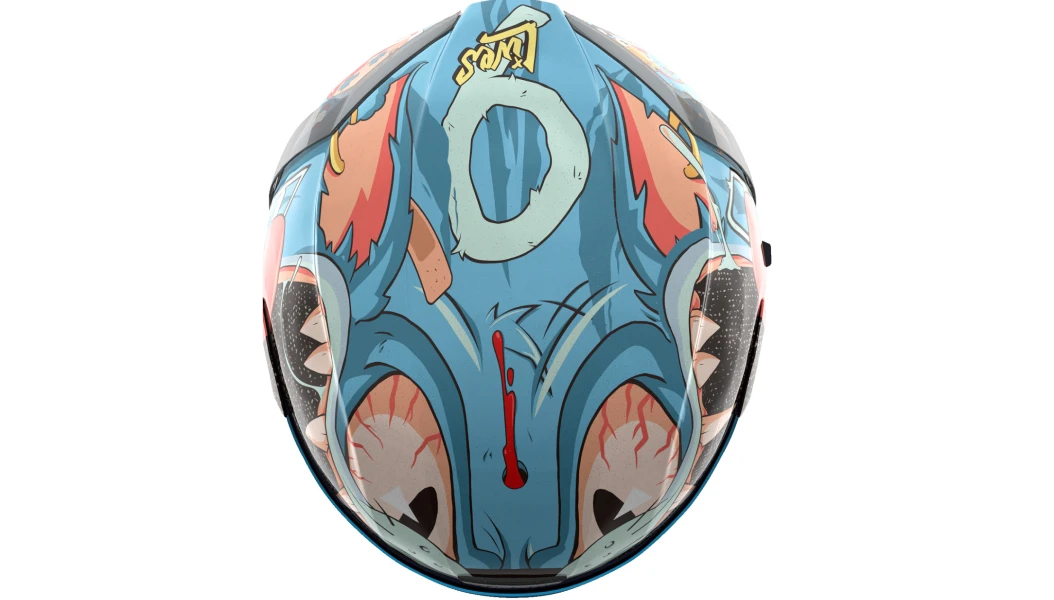 Icon Airform Full Face Helmet 9 Lives Blue Icon Airform Full Face Helmet 9 Lives Blue -Helmet Country Shop Nine Lives 1 1