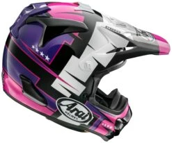 Arai VX Pro 4 Off Road Helmet Battle Graphic Purple -Helmet Country Shop VX PRO4 COMBAT 2 PURPLE B