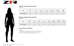 Z1R Women's Zephyr Jacket Black -Helmet Country Shop Z1r Ladies Sizing 1