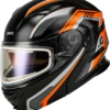 Gmax MD-01S Transistor Snow Helmet Orange Black Electric Shield