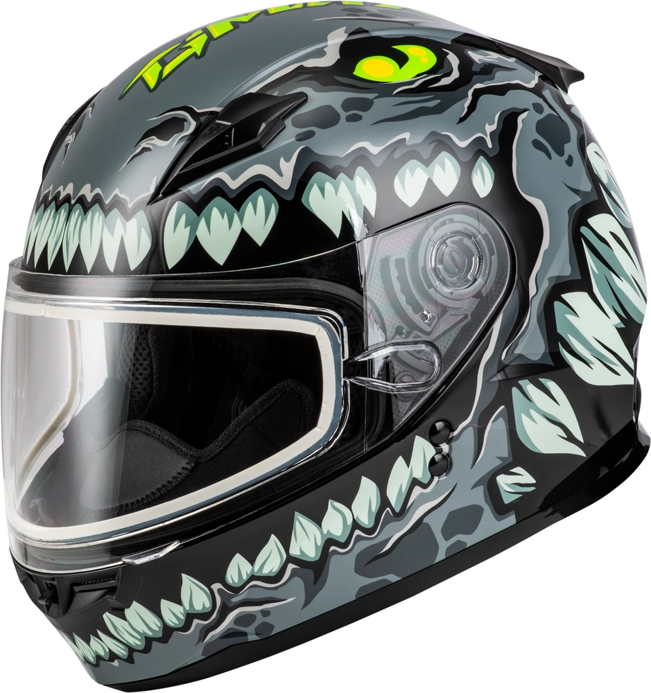 Gmax GM-49Y Youth Full Face Helmet Drax Graphic Grey Electric Shield Gmax GM-49Y Youth Full Face Helmet Drax Graphic Grey Electric Shield -Helmet Country Shop a697 64dbef21539fd