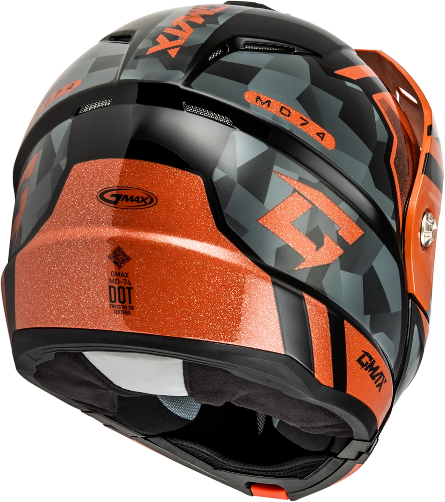 Gmax MD-74 Striker Modular Helmet Black/Grey/Orange Gmax MD-74 Striker Modular Helmet Black/Grey/Orange -Helmet Country Shop a6fc 65008eb339aca