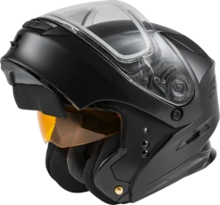 Gmax MD-01S Modular Snow Helmet Matte Black Dual Lens