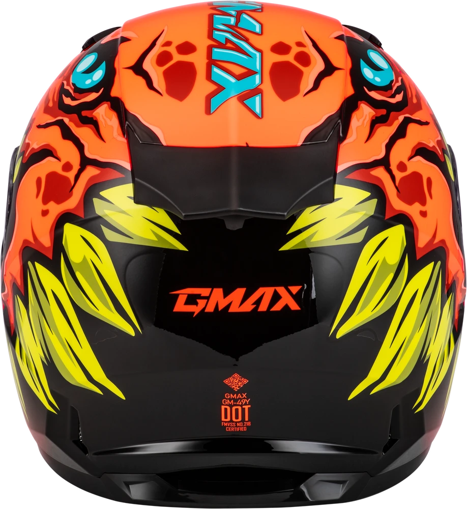 Gmax GM-49Y Youth Full Face Helmet Drax Graphic Orange Electric Shield Gmax GM-49Y Youth Full Face Helmet Drax Graphic Orange Electric Shield -Helmet Country Shop aad5 64dbee3ad144f 1