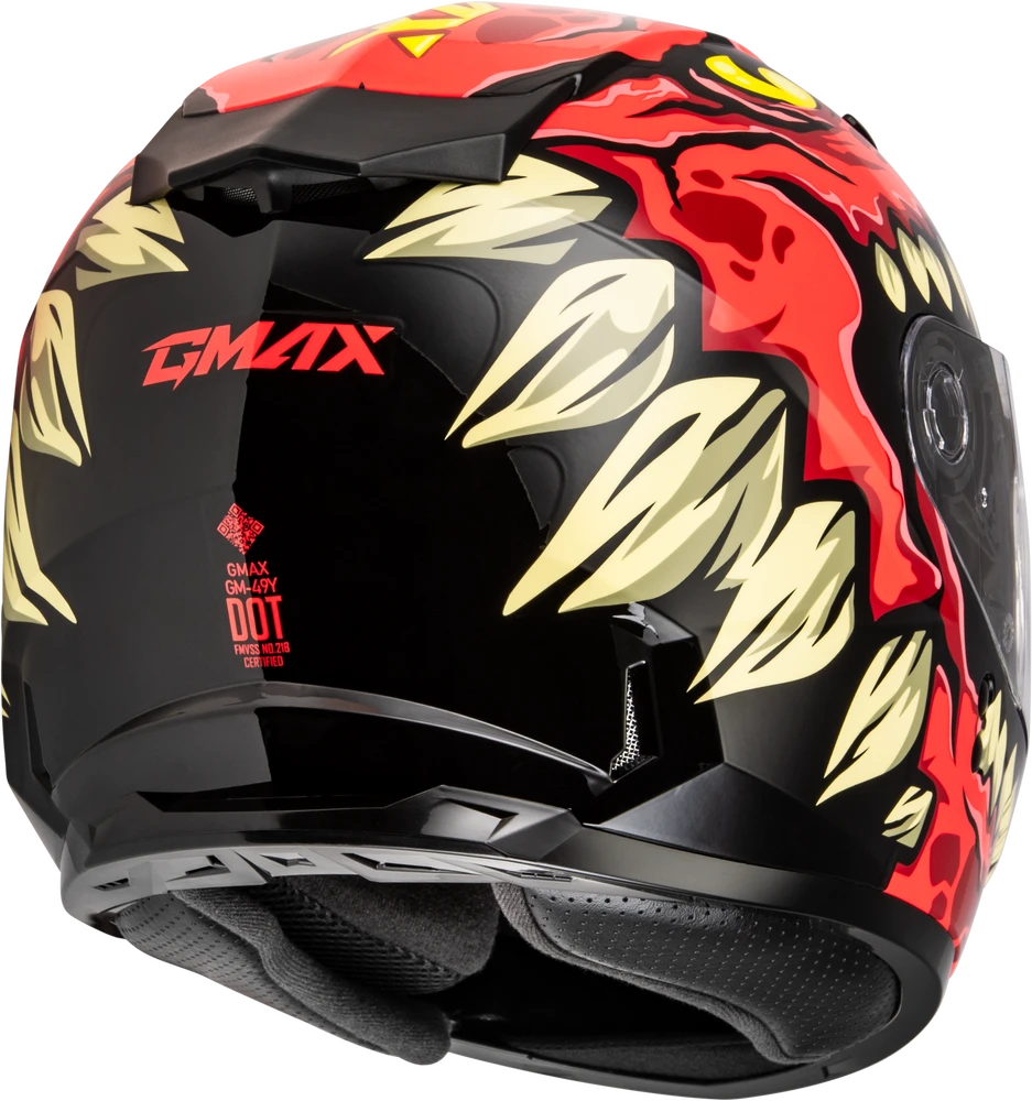 Gmax GM-49Y Youth Full Face Helmet Drax Graphic Red Dual Lens Gmax GM-49Y Youth Full Face Helmet Drax Graphic Red Dual Lens -Helmet Country Shop adc0 64dbee9b5c5f7 1